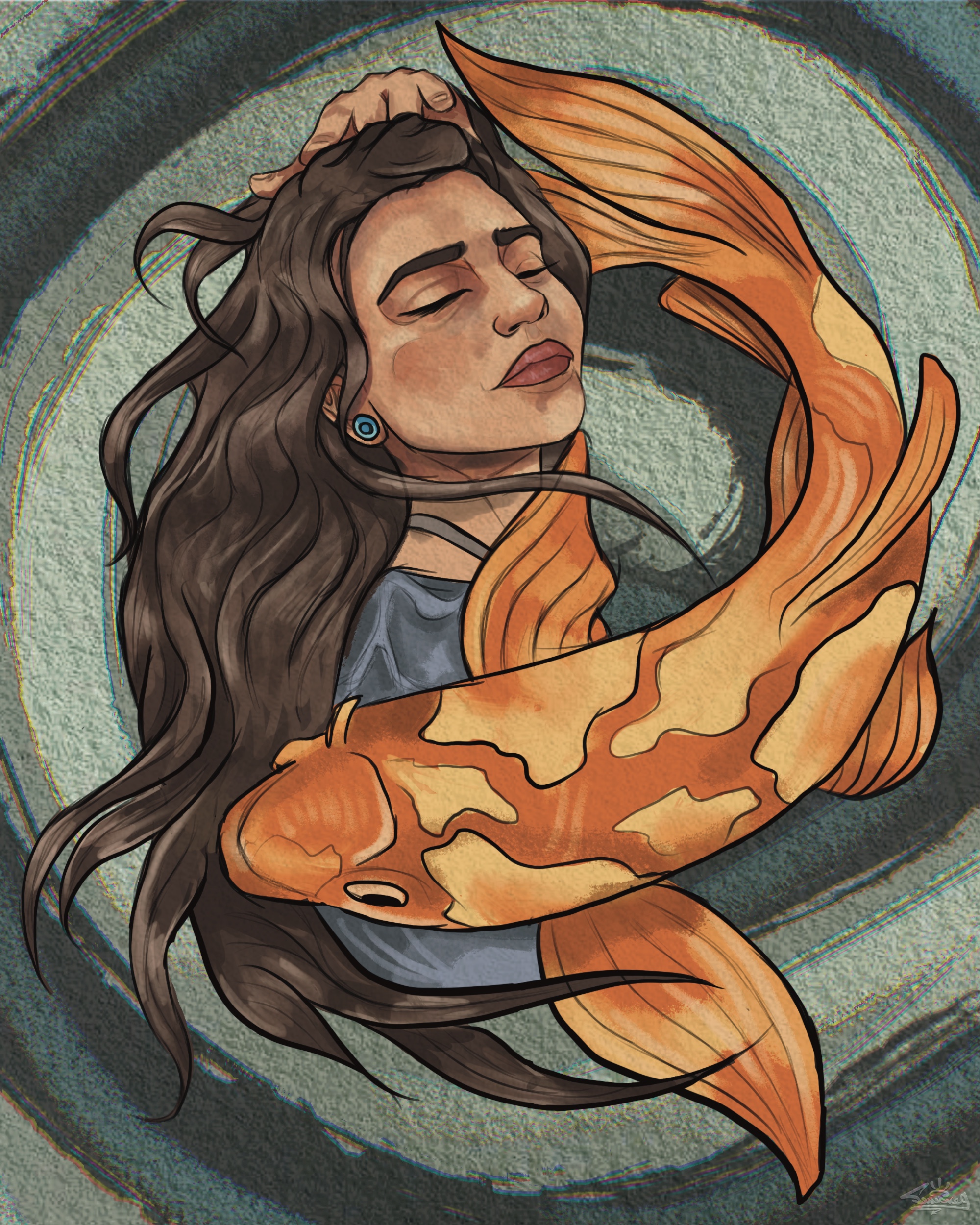 Koi Drift Portrait